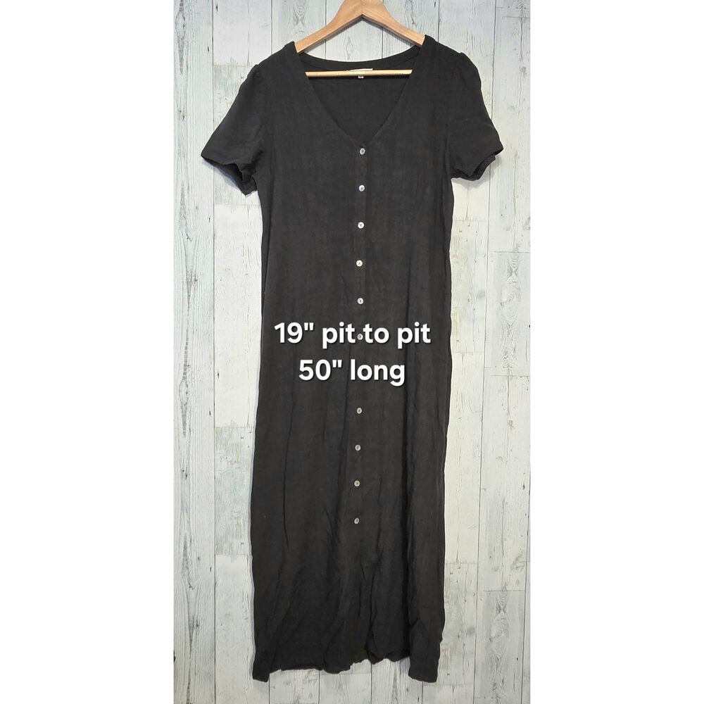 Z Supply Irene Linen Blend Midi Shirt Dress Sz. L - Picture 4 of 8